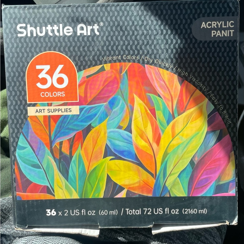 36-Color Acrylic Paint Set – Vibrant Multicolor